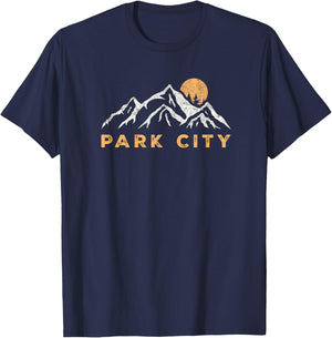 Park City Utah Retro Mountain Souvenir Vintage T-Shirt - T-Shirt | Navy