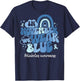 in November We Wear Blue for Diabetes Awareness Blue Ribbon T-Shirt - T-Shirt | Navy