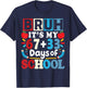 Bruh Its My 67+33 Days of School Funny 100th Day Kids Boys T-Shirt - T-Shirt | Navy