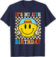 Its My 11th Birthday Smile face 11 Years Old Boys Girls T-Shirt - T-Shirt | Navy