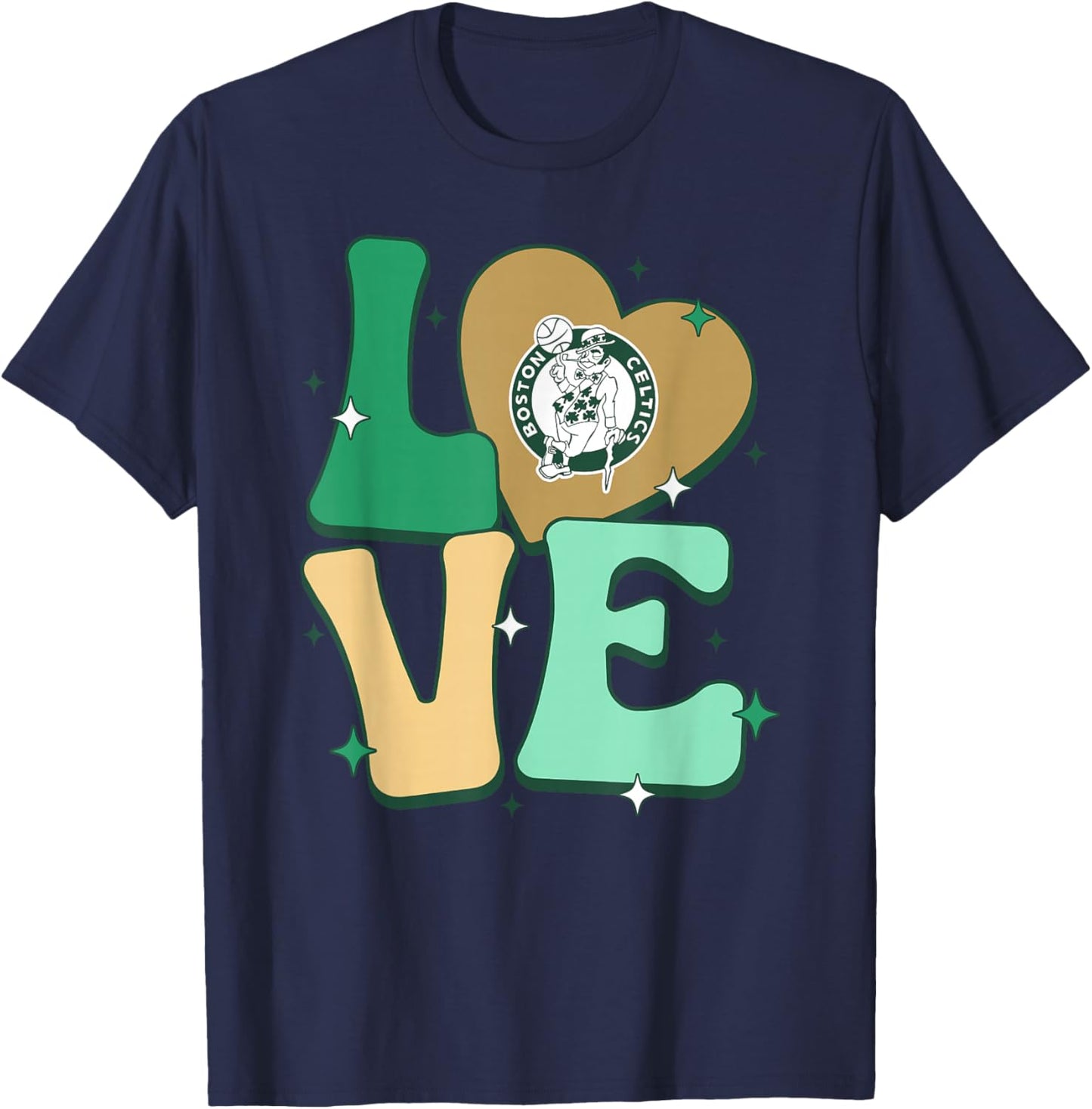 NBA Boston Celtics Valentine's Day Love T-Shirt - T-Shirt | Navy