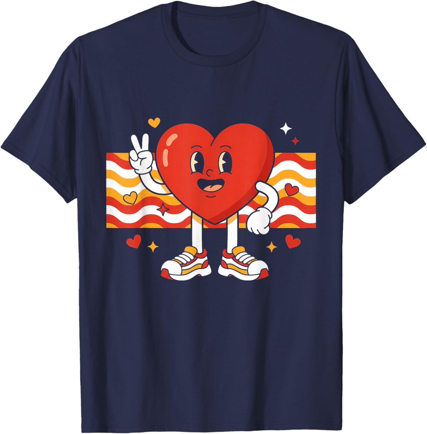 Valentines Vibes Valentines Day for Teens Boys Girls Kids T-Shirt - T-Shirt | Navy