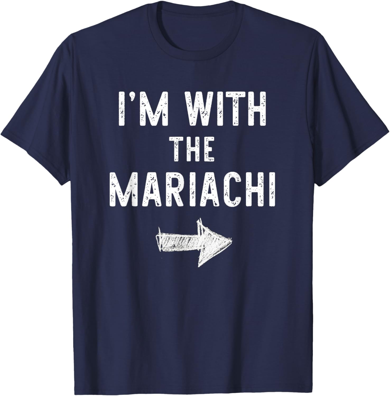 I’m with The Mariachi Funny Halloween Couple Costume T-Shirt - T-Shirt | Navy