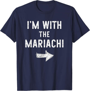 I’m with The Mariachi Funny Halloween Couple Costume T-Shirt - T-Shirt | Navy