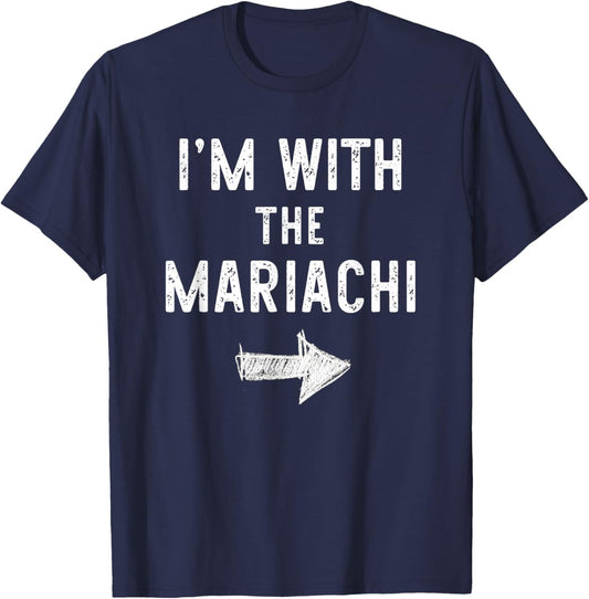 I’m with The Mariachi Funny Halloween Couple Costume T-Shirt - T-Shirt | Navy