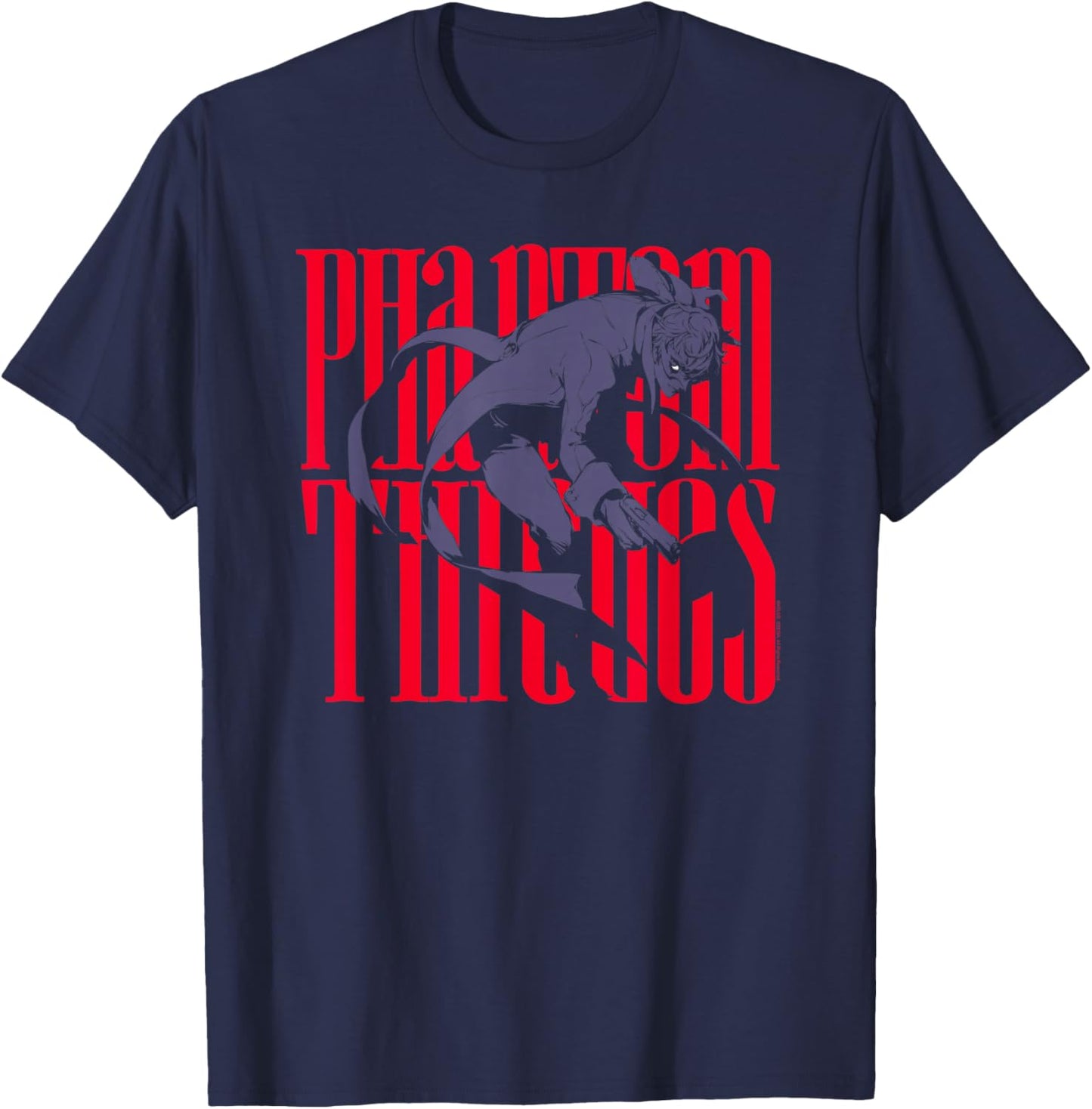 Persona 5 Joker Silhouette Phantom Thieves Logo RPG Game T-Shirt - T-Shirt | Navy