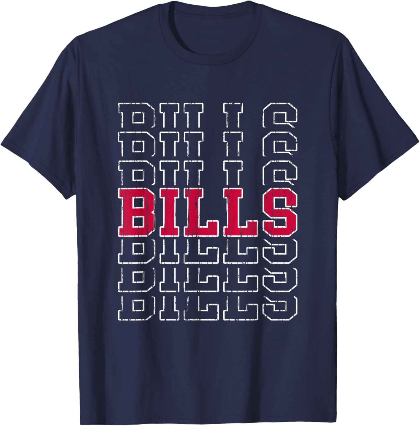 Bills Vintage Gift Women Boys Girls Kids T-Shirt - T-Shirt | Navy