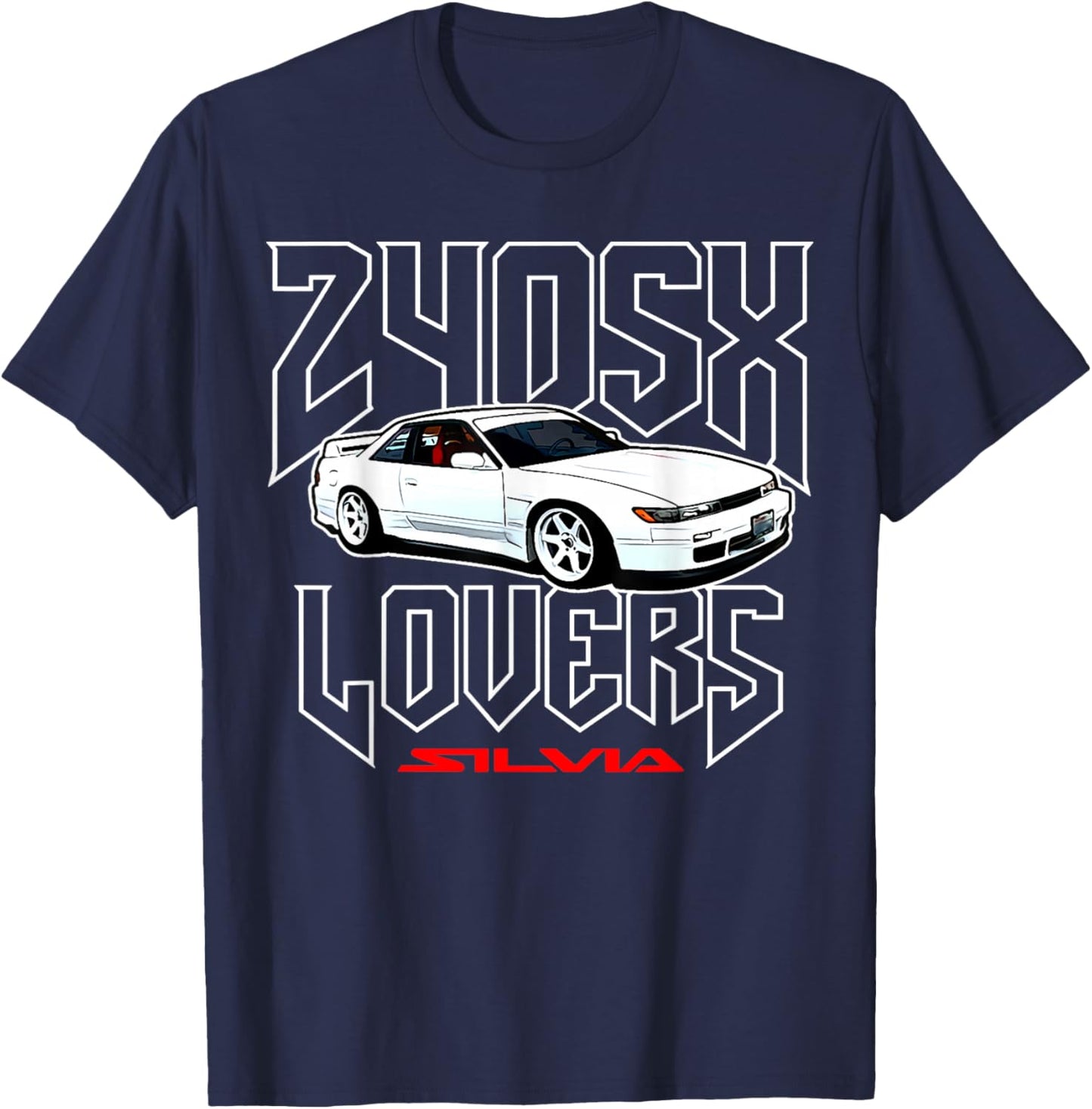 240SX Lovers S13 Silvia Classic SUV Car USA Flag T-Shirt - T-Shirt | Navy