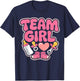 Gender Reveal Party Team Girl Announcement T-Shirt - T-Shirt | Navy