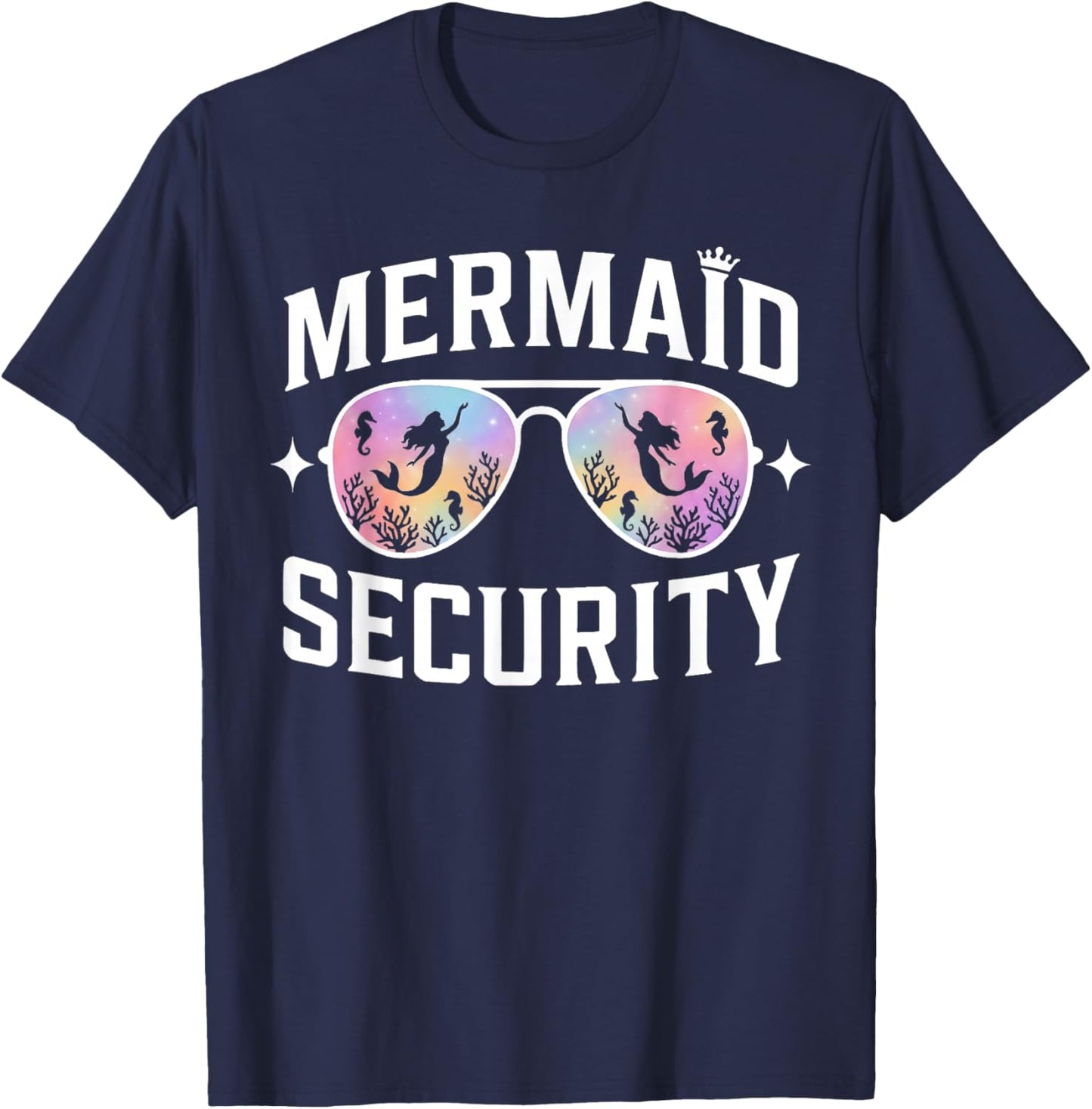Mermaid Security Mom Dad Family Trip Cruise Sea Event T-Shirt - T-Shirt | Navy