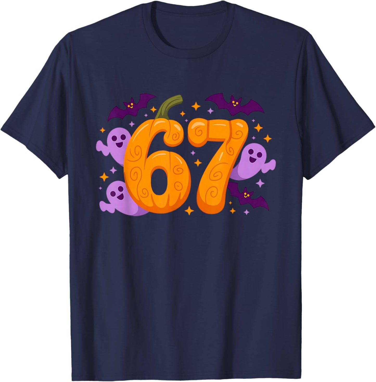 Six Seven Meme 6 7 Halloween Costume Couple T-Shirt - T-Shirt | Navy