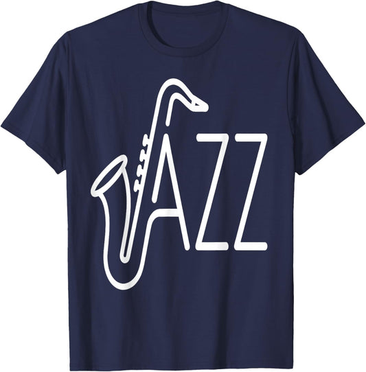 Funny Jazz Cats Saxophone Band T-Shirt - T-Shirt | Navy
