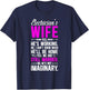 Electrician's Wife Funny Wife of an Electrician Wife T-Shirt - T-Shirt | Navy