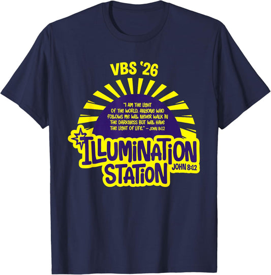 Illumination Station Shining A Light On Who Jesus Really is T-Shirt - T-Shirt | Navy