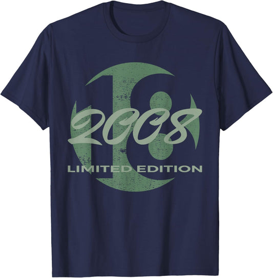 18th Birthday Girl boy 18 Years 2008 Funny Gift T-Shirt - T-Shirt | Navy