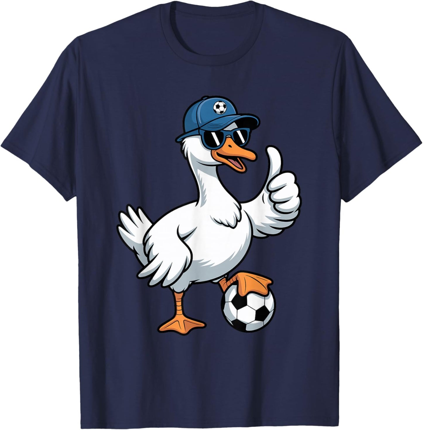 Soccer Goose for Soccer Player, Fan, Coach T-Shirt - T-Shirt | Navy