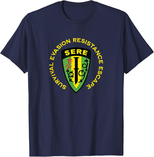 SERE Survival Evasion Resistance Escape T-Shirt - T-Shirt | Navy