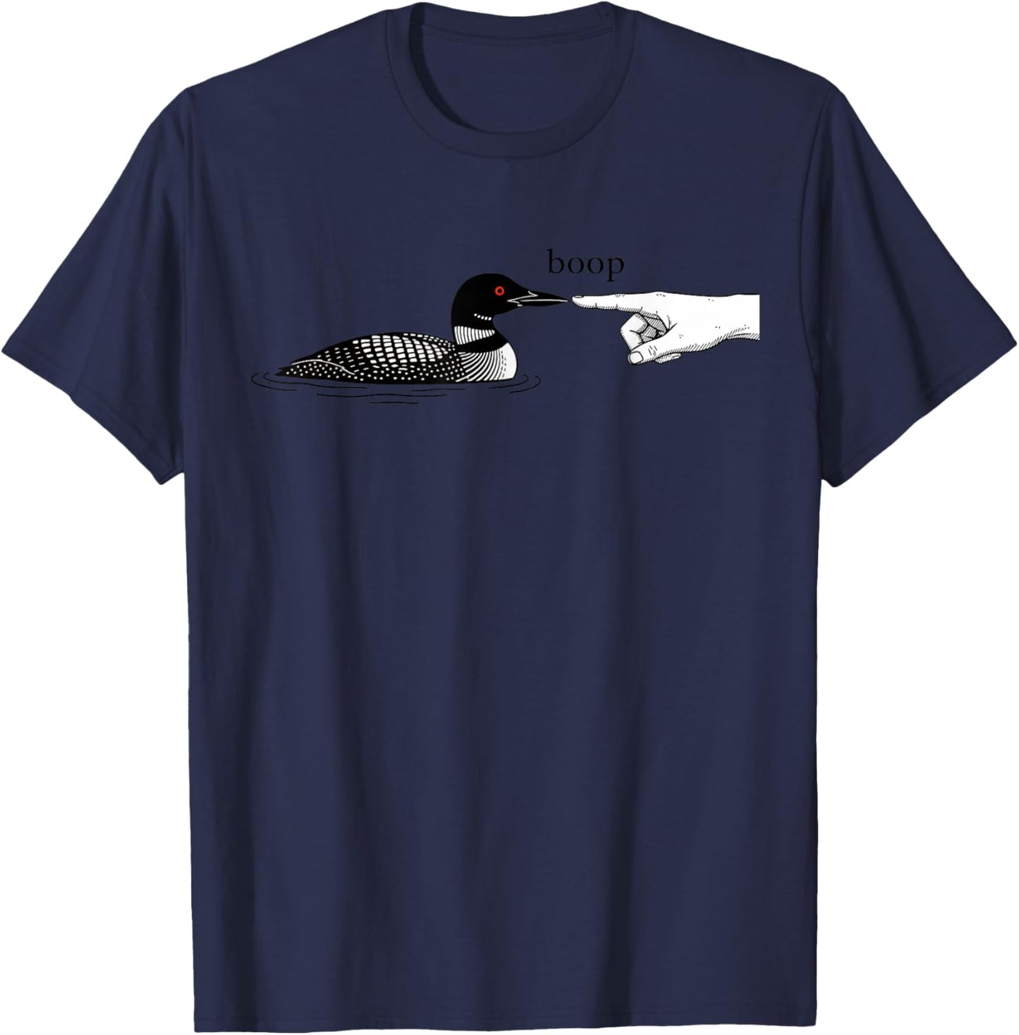 Funny Loon Boop Design Witty Humor Illustration T-Shirt - T-Shirt | Navy