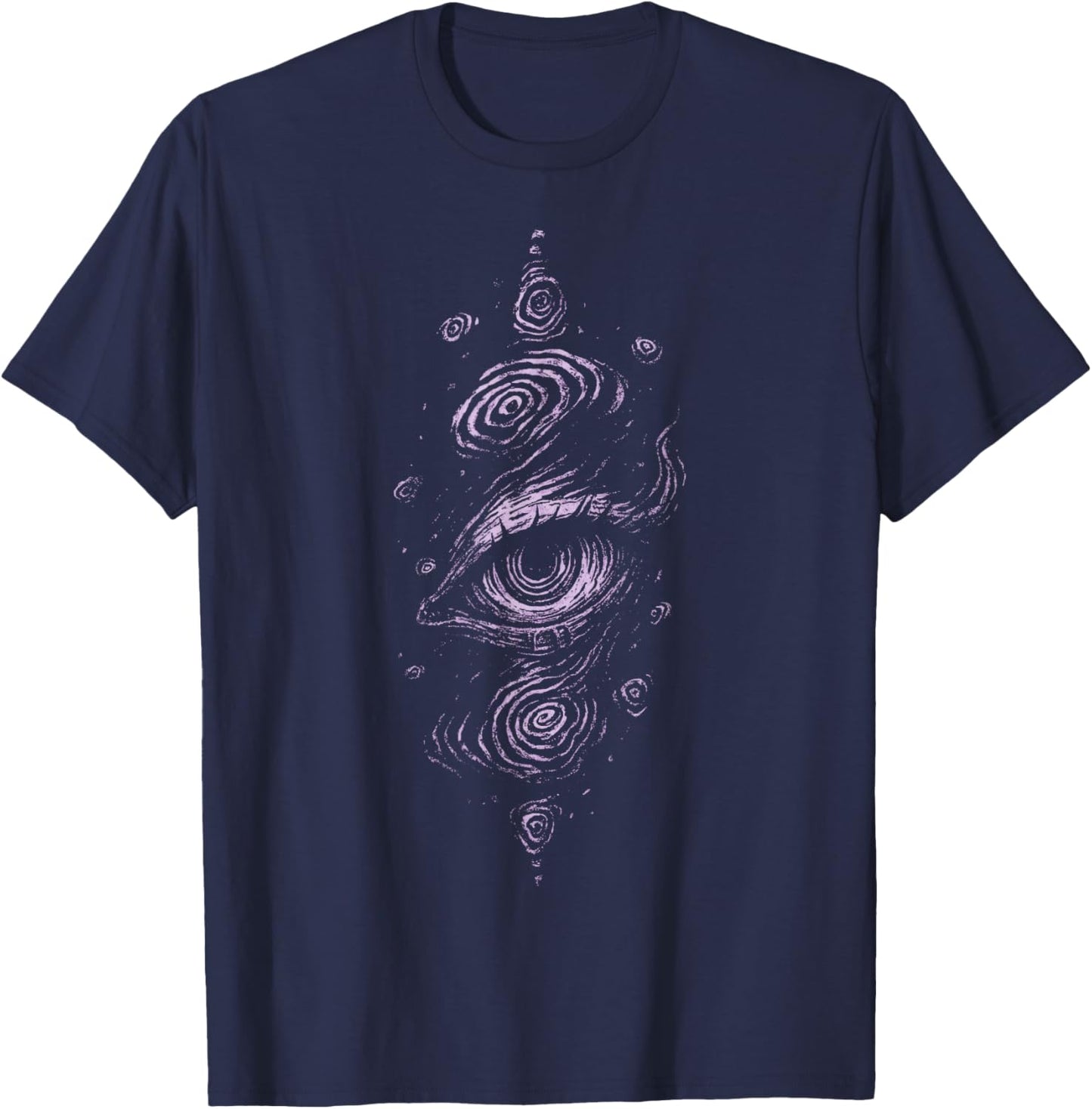 Eyes Purple Pastel Goth Grunge Alt Y2K Emo Weird Aesthetic T-Shirt - T-Shirt | Navy