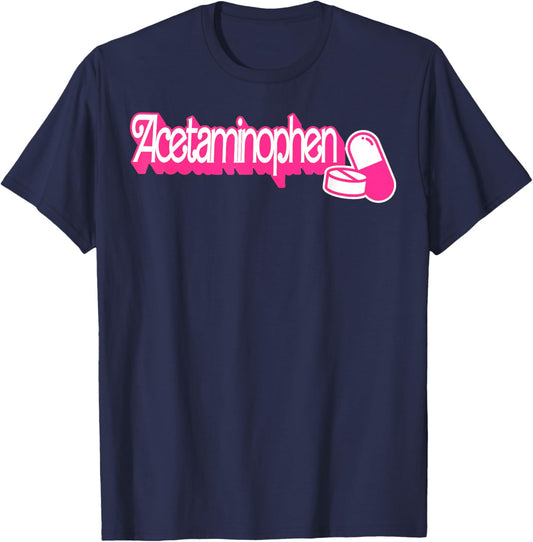 Acetaminophen Pronounce Funny How to Pronounce Formula T-Shirt - T-Shirt | Navy