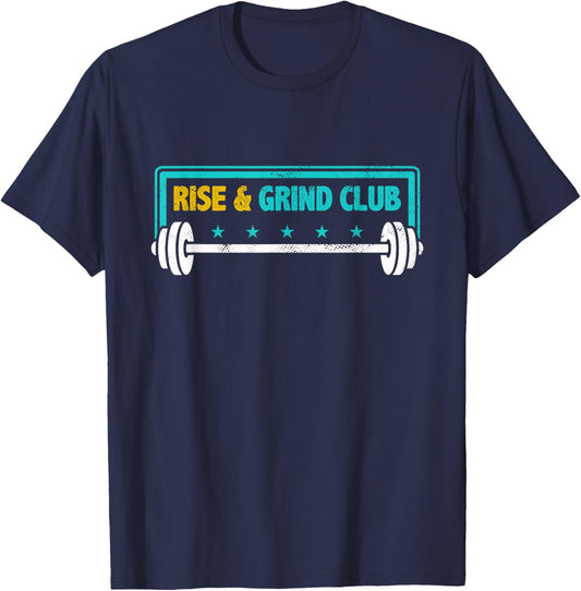 Rise & Grind Club T-Shirt - T-Shirt | Navy