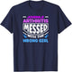 Juvenile Arthritis Messed with The Wrong Girl T-Shirt - T-Shirt | Navy
