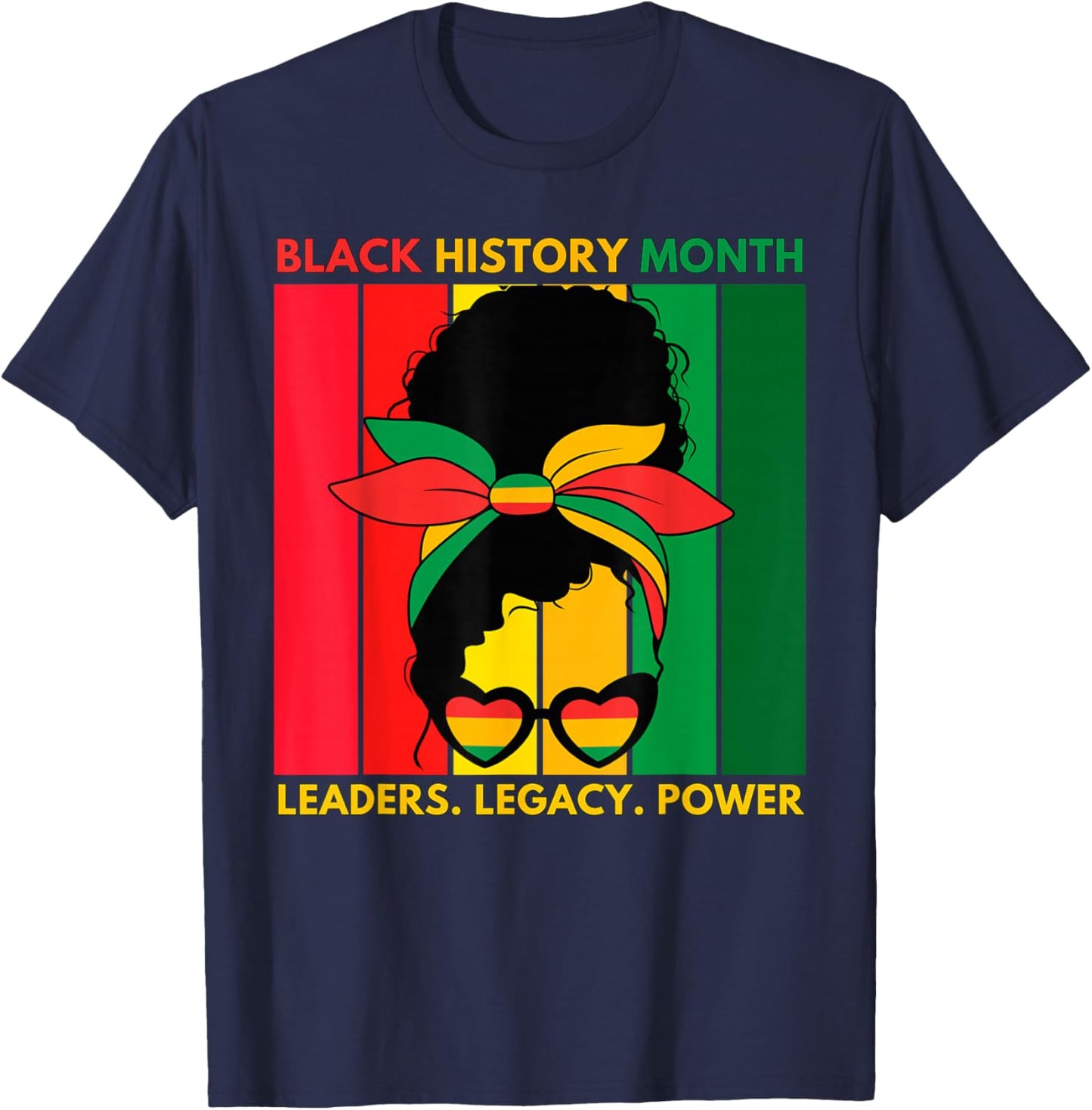 Black History Month African American T-Shirt - T-Shirt | Navy