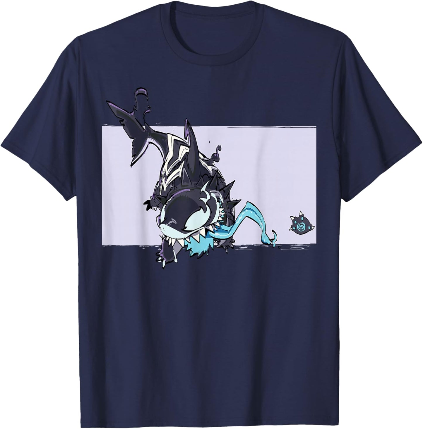 Marvel Rivals Jeff The Land Shark Devouring Duo Venom Skin T-Shirt - T-Shirt | Navy