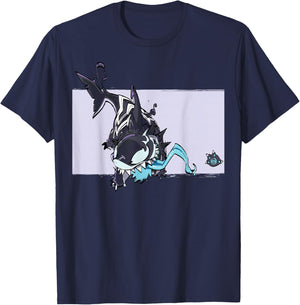 Marvel Rivals Jeff The Land Shark Devouring Duo Venom Skin T-Shirt - T-Shirt | Navy