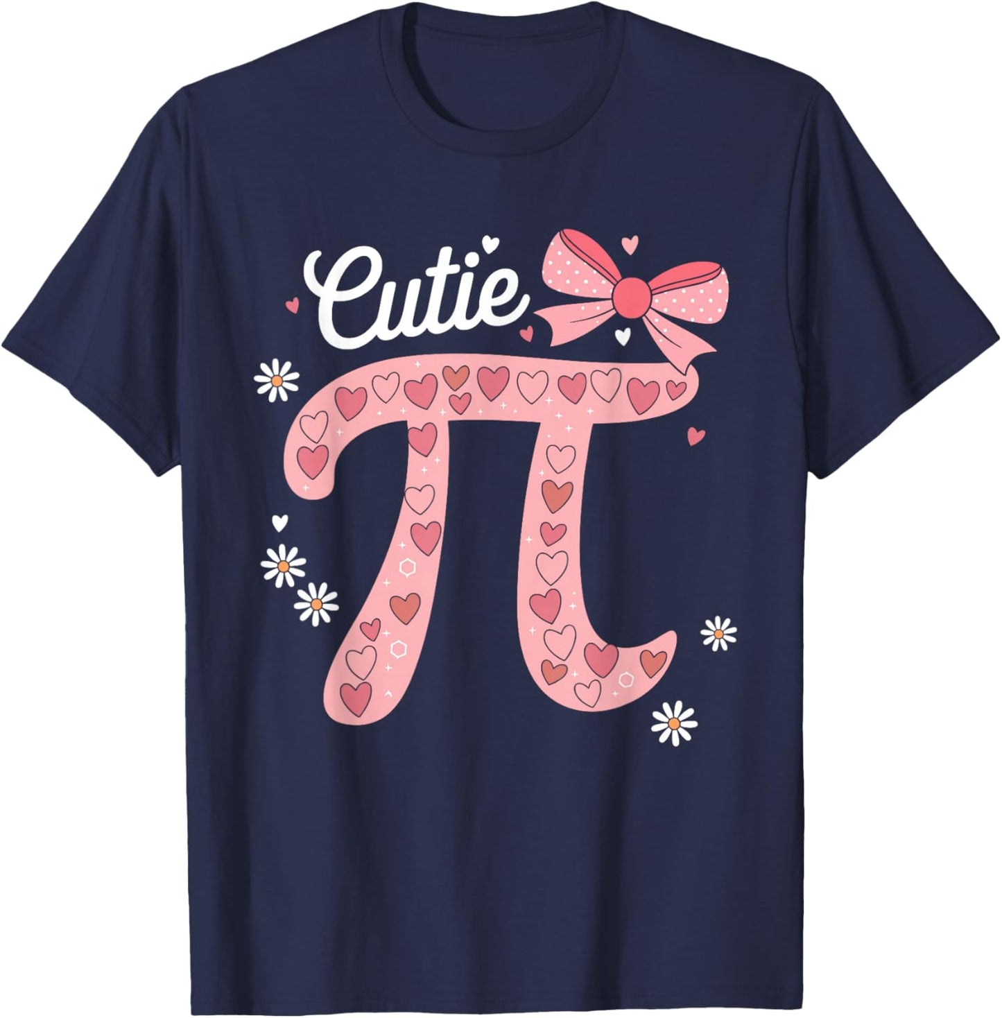 Cutie Pi Day Coquette Women Kids Girls Math Teacher Student T-Shirt - T-Shirt | Navy