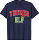 Tennis Elf Christmas Family Matching Group Xmas T-Shirt - T-Shirt | Navy