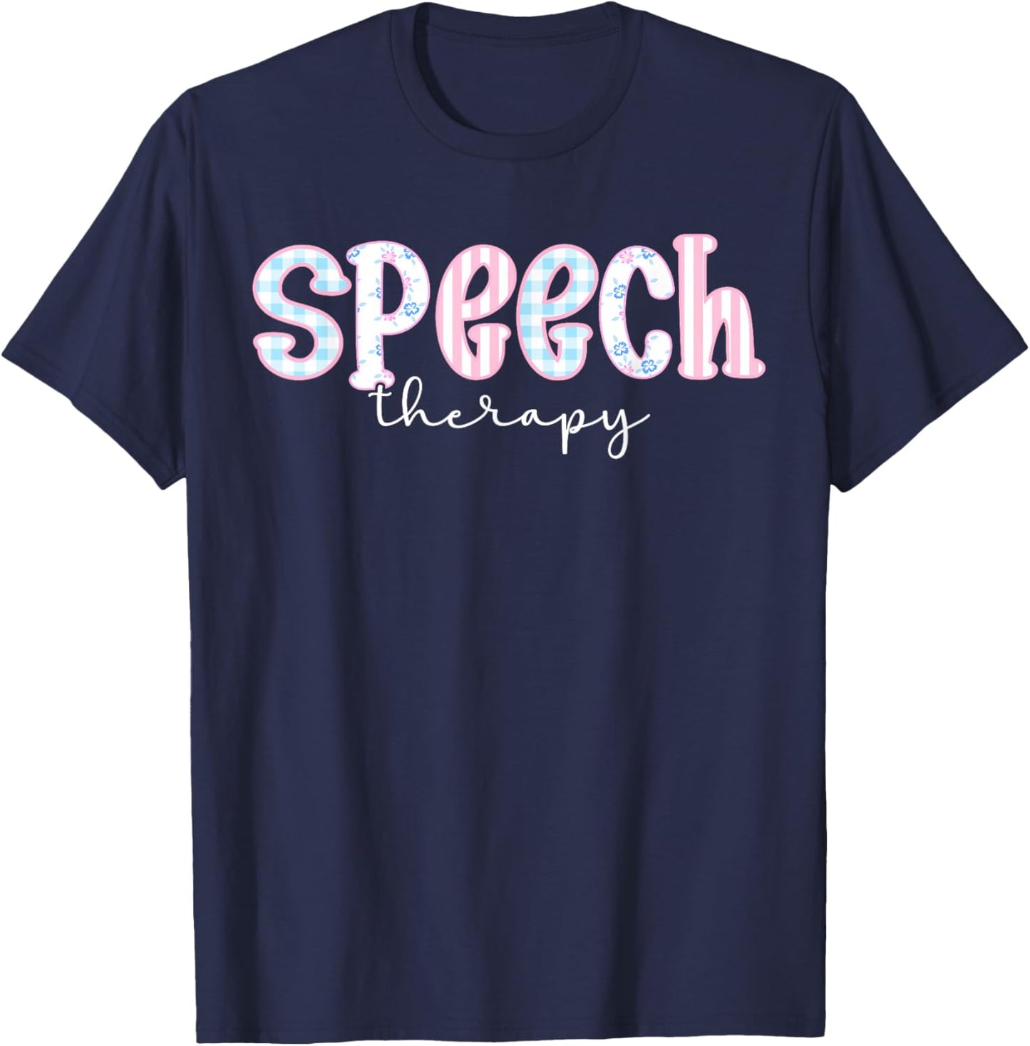 Speech Therapy Preppy Speech Language Pathologist SLP T-Shirt - T-Shirt | Navy