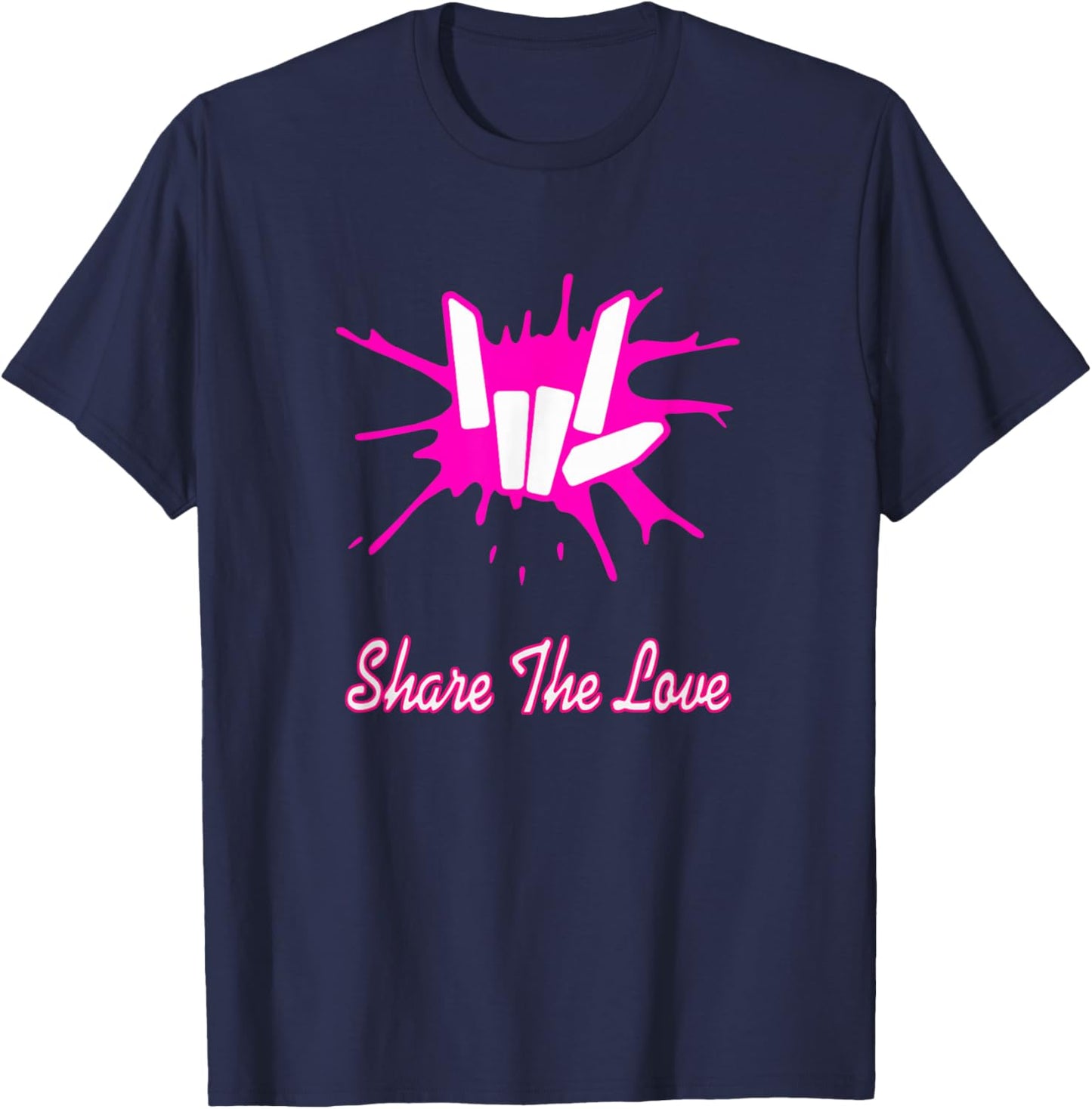 Sharer Share The Love Birthday Gifts for Kids and Youth T-Shirt - T-Shirt | Navy