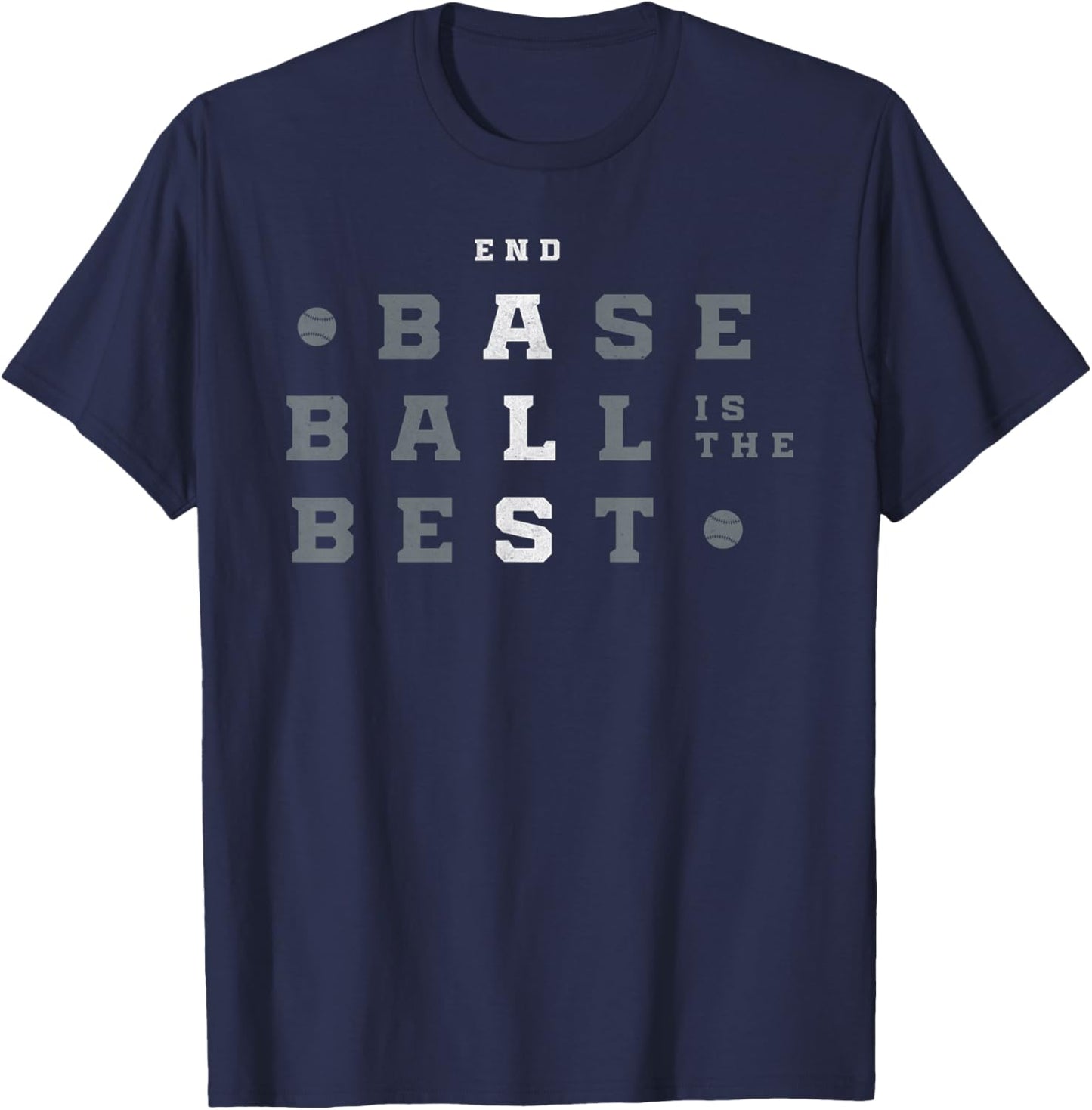 Baseball is The Best End ALS T-Shirt - T-Shirt | Navy
