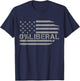 0% Liberal Zero Percent Anti Liberal - Red Republican Flag T-Shirt - T-Shirt | Navy