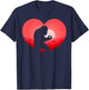 Funny Bigfoot in Love Heart Happy Valentine's Day Men Women T-Shirt - T-Shirt | Navy