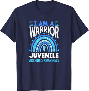 I Am A Warrior Juvenile Arthritis Awareness T-Shirt - T-Shirt | Navy