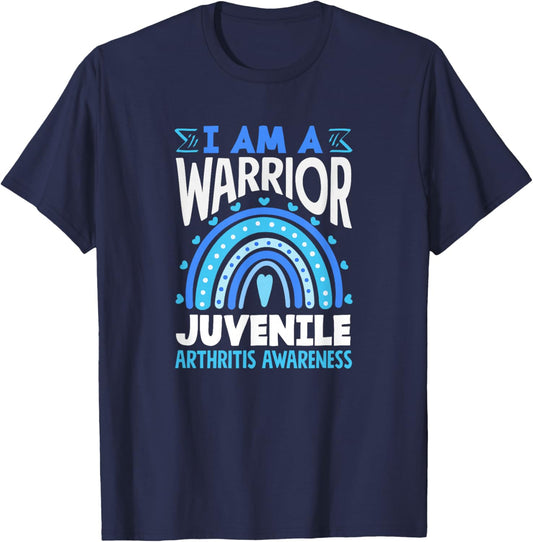 I Am A Warrior Juvenile Arthritis Awareness T-Shirt - T-Shirt | Navy