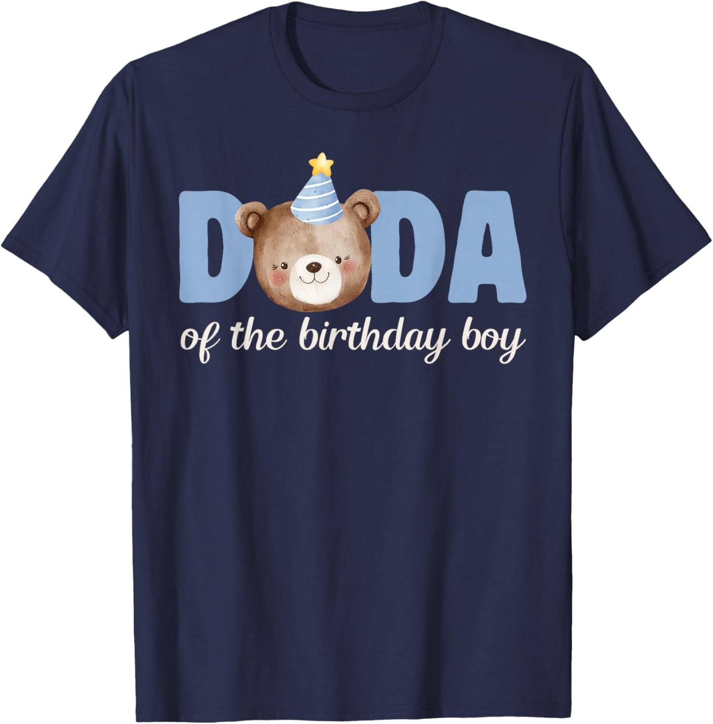 Dada Teddy Bear 1st Birthday Boy Party Family Matching T-Shirt - T-Shirt | Navy