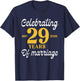 Funny 29 Years of Marriage 1997 29th Wedding Anniversary T-Shirt - T-Shirt | Navy