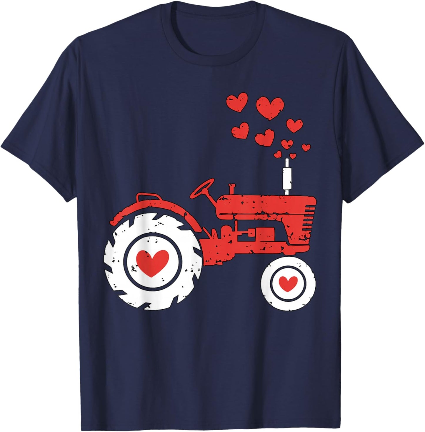 Tractor Valentine's Day T-Shirt - T-Shirt | Navy