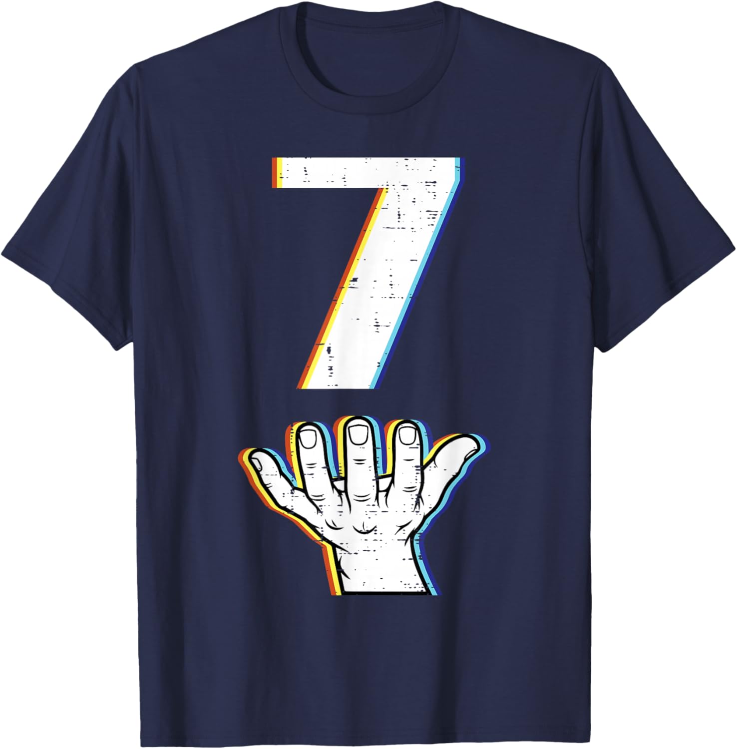 Number 7 Matching 67 Meme Halloween Costume Men Women Kids T-Shirt - T-Shirt | Navy
