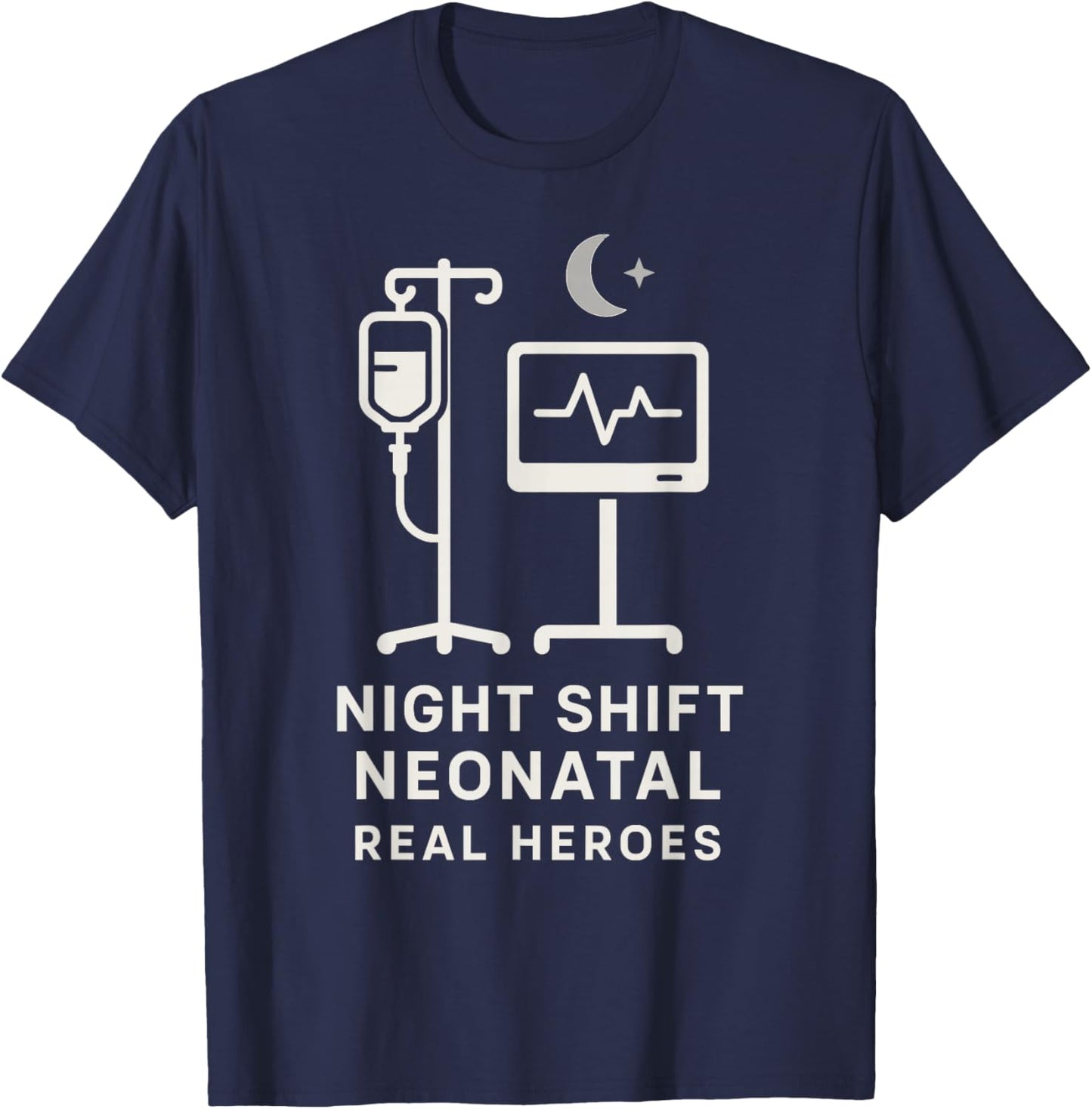 NICU Nurse Humor Neonatal ICU Dark Sarcastic Coffee Gift T-Shirt - T-Shirt | Navy