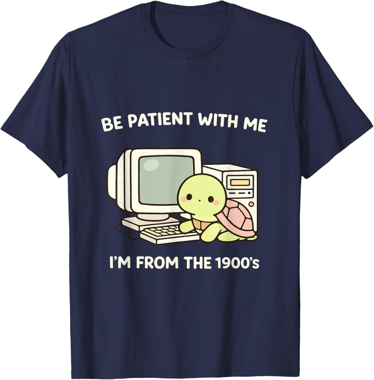 Funny Turtle Lover 80s 90s Meme Kawaii Funny Girls Women T-Shirt - T-Shirt | Navy