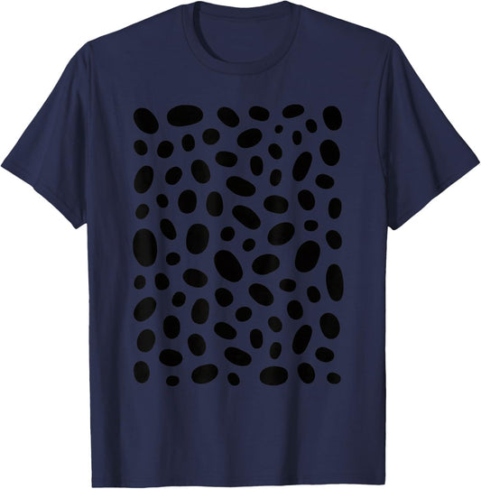 Dog Halloween Dalmatian Spots Pattern Kids Costume Print T-Shirt - T-Shirt | Navy