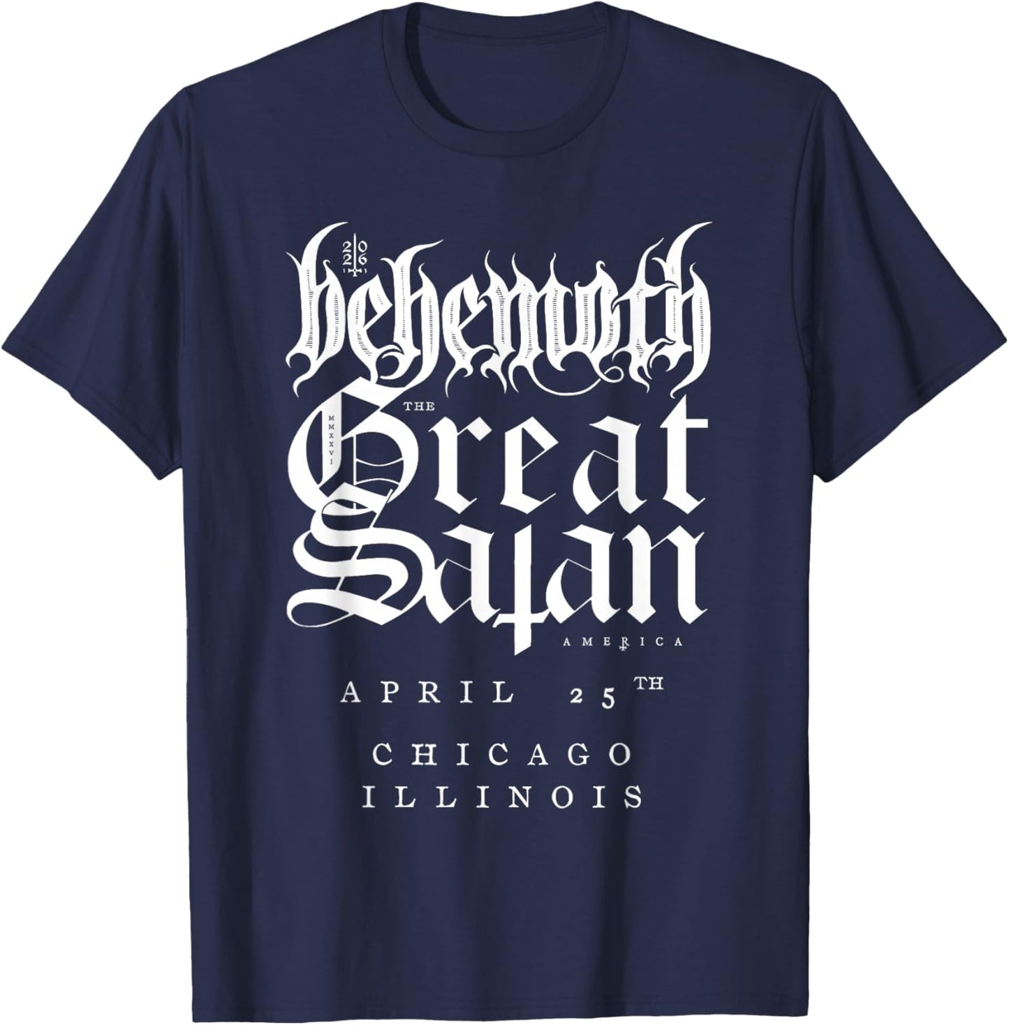 Behemoth The Godless IV Tour Chicago T-Shirt - T-Shirt | Navy