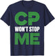 CP Won't Stop Me Warrior Fighter Cerebral Palsy Awareness T-Shirt - T-Shirt | Navy