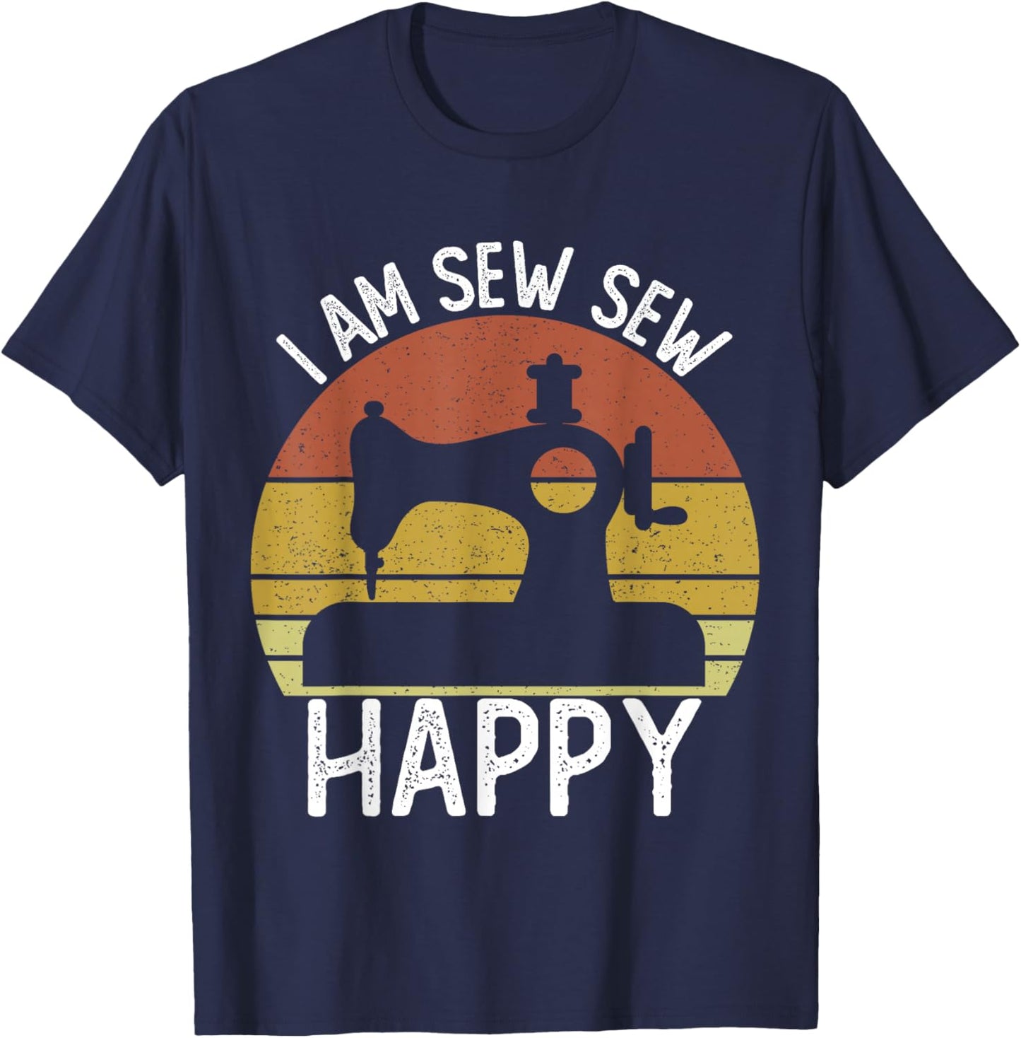 Quilter Sewing Machine Seamstress Women Girls Funny Sewing T-Shirt - T-Shirt | Navy