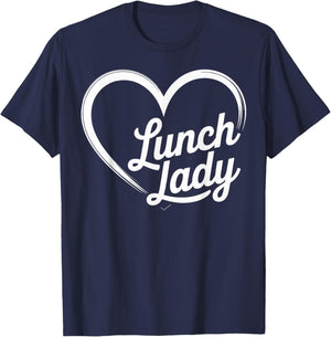 Lunch Lady Heart T-Shirt - T-Shirt | Navy