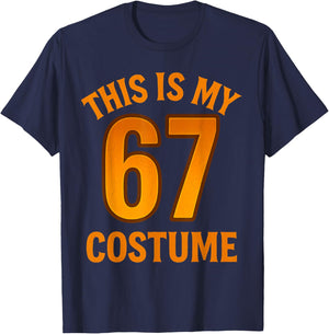 This is My Halloween 67 Costume Lazy Brainrot Meme Boys Kids T-Shirt - T-Shirt | Navy